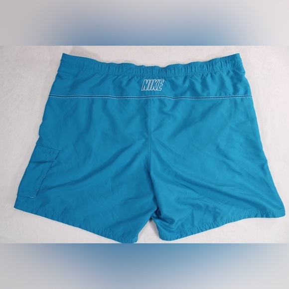 Nike Blue Men's XXL Swim Trunks Drawstring Elastic Waist, Side Pocket - Picture 7 of 11